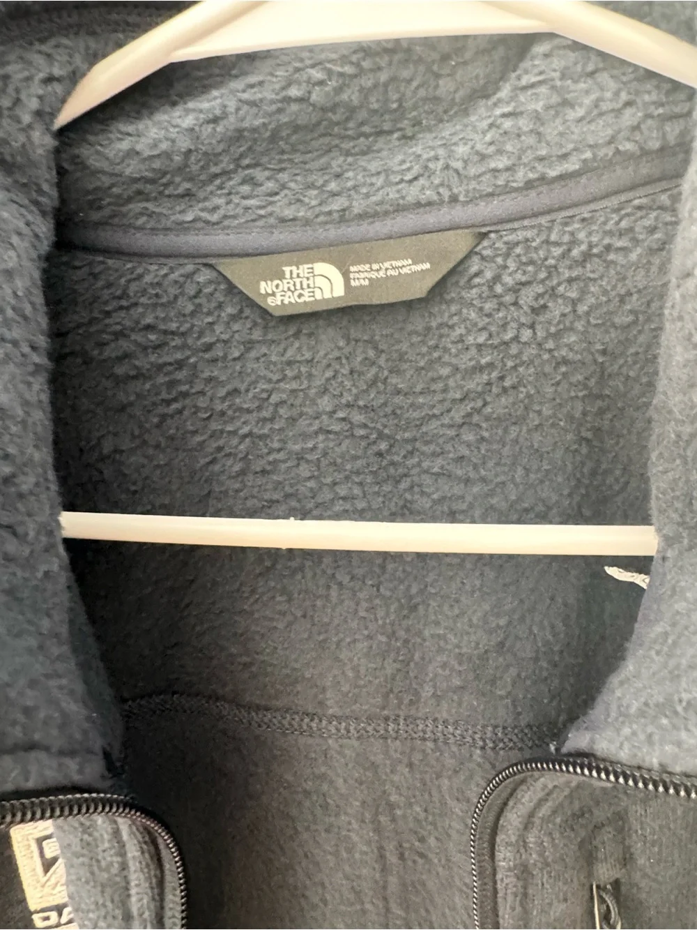 The North Face Men's Full-Zip Fleece Jacket w/Davis Construction Logo - Navy